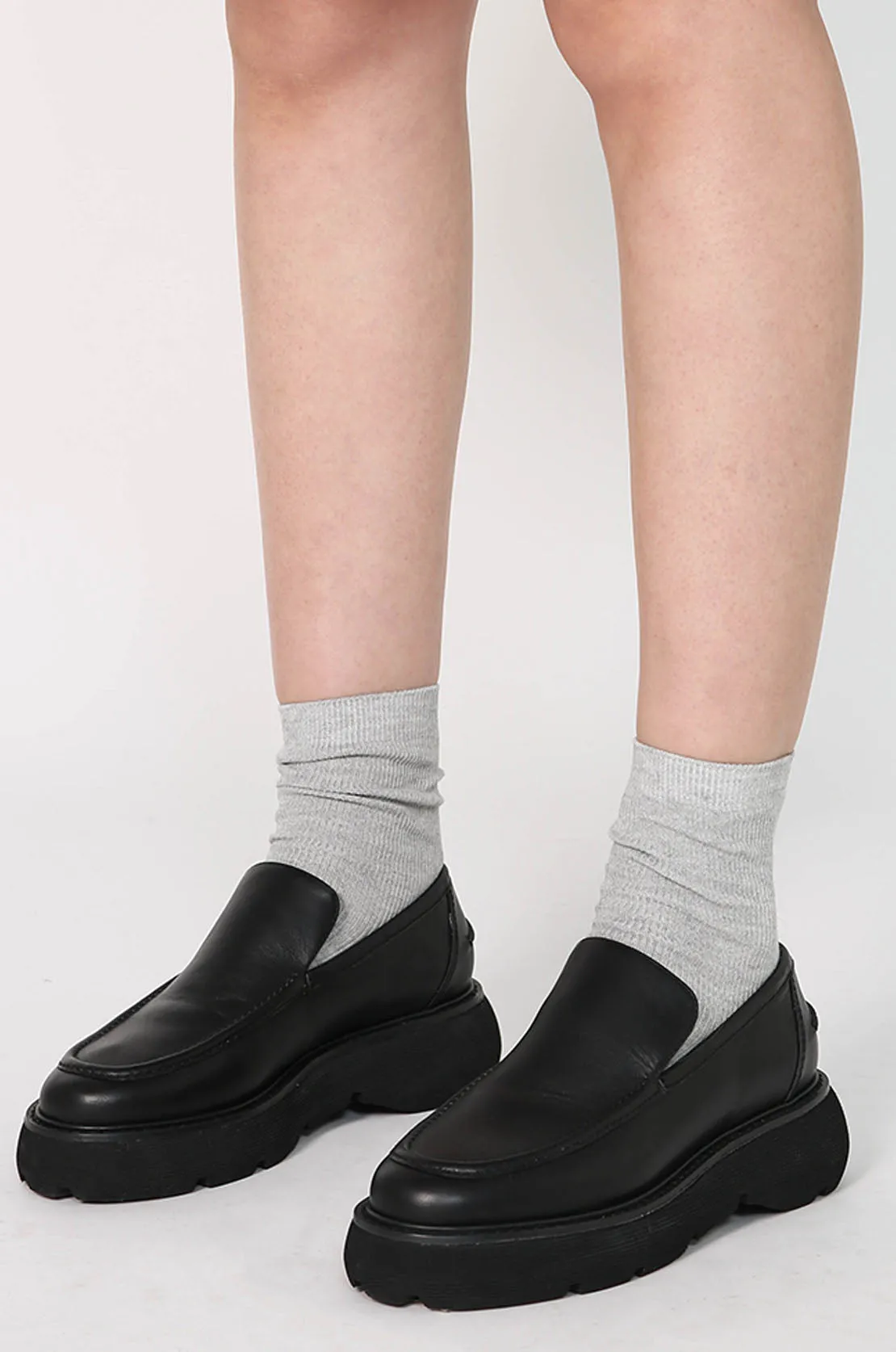 2 pack ribbed socks / charcoal & grey