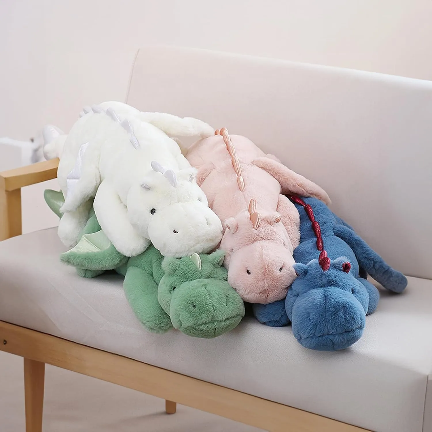 40In 2Lb Weighted Stuffed Animals,Cute Plush Dragon,Weighted Stuff Dinosaur Toy for Kids Adult Gift or Decoration (2lb, Blue)