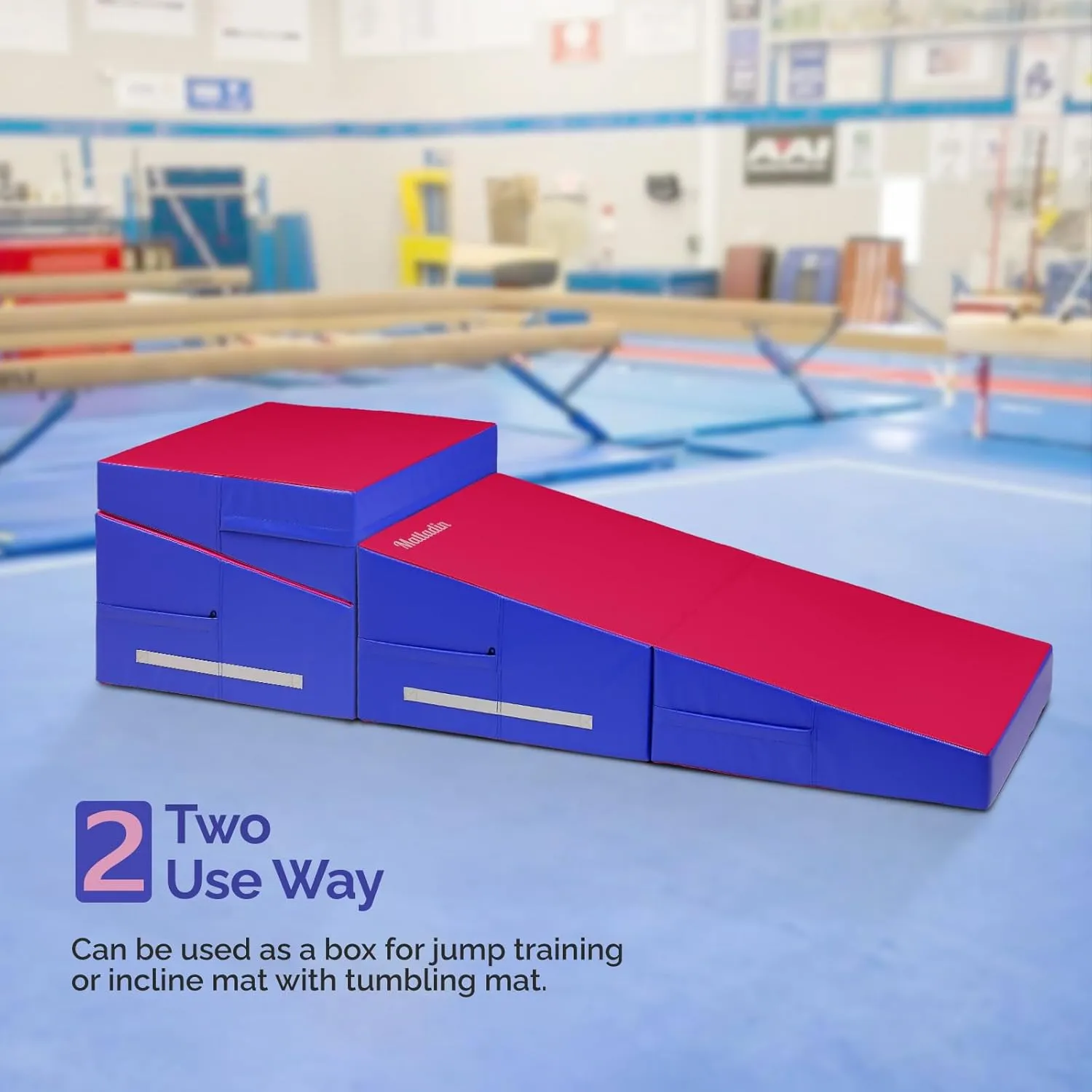48"x24"x14" Tumbling Mat - Folding Gymnastics Cheese Wedge Mat for Kids, Girls Home Training