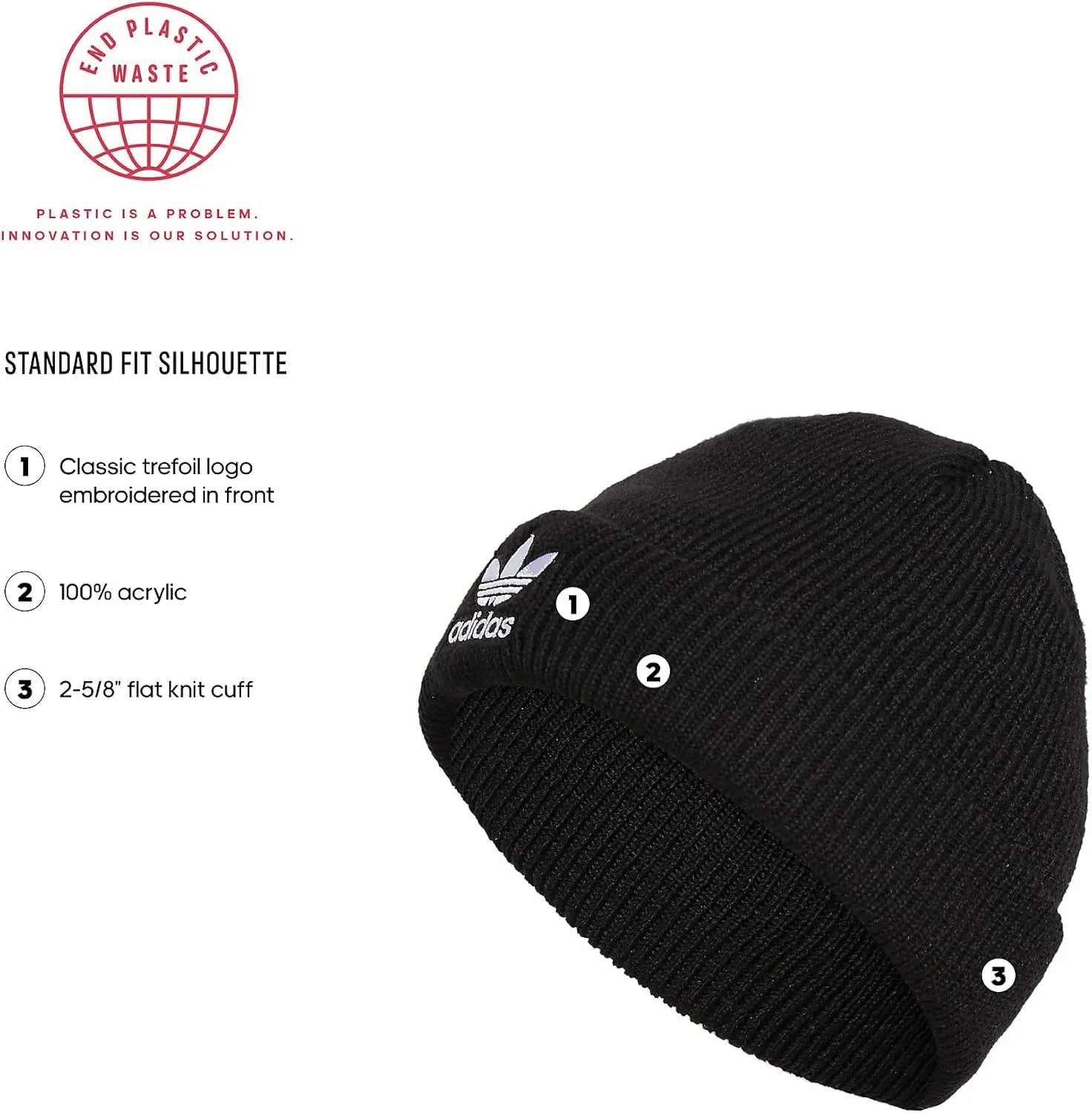 adidas Originals Unisex Kid's Trefoil Beanie