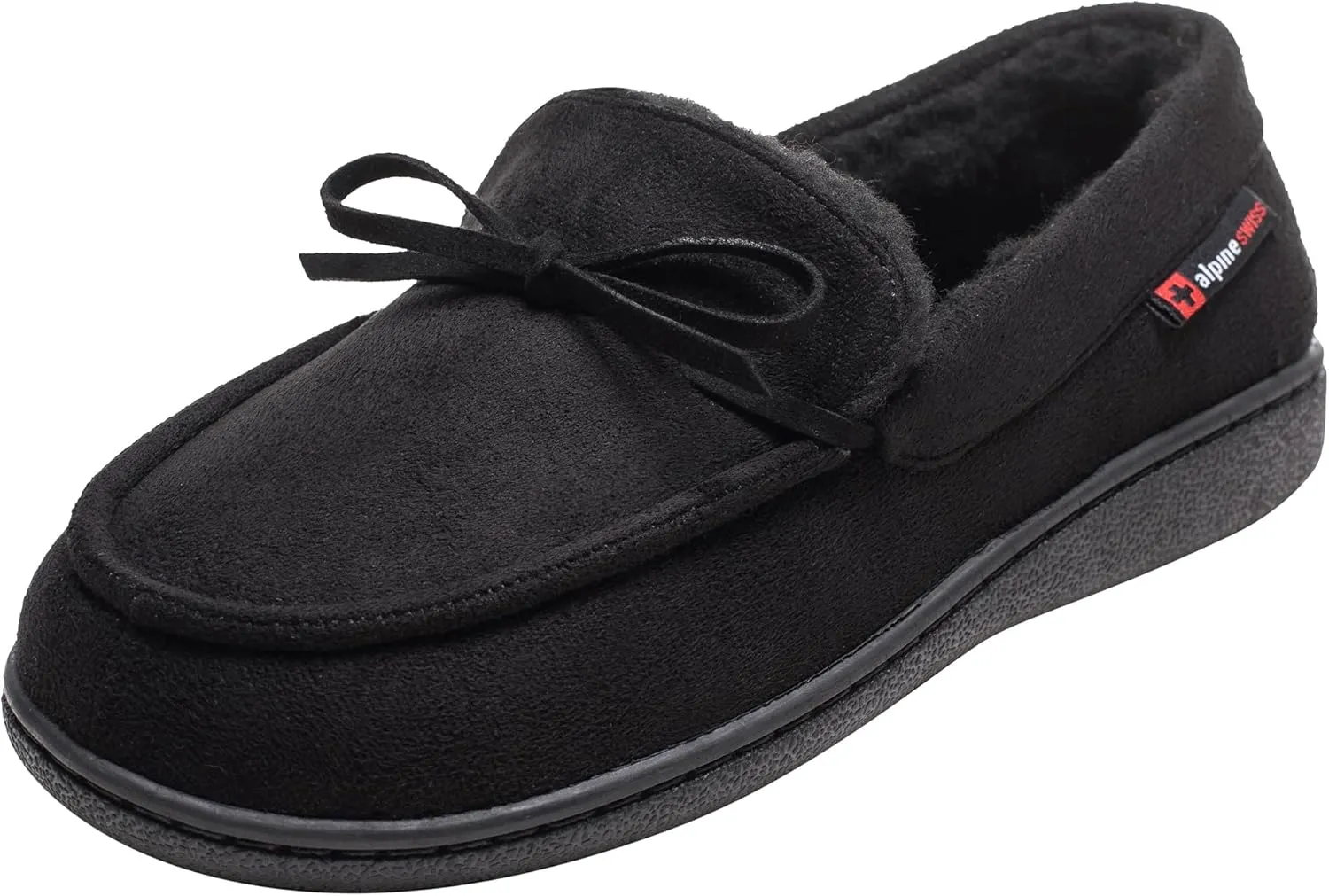 Alpine Swiss Vayla Womens Moccasin Slippers Warm Shearling Comfortable House Shoes