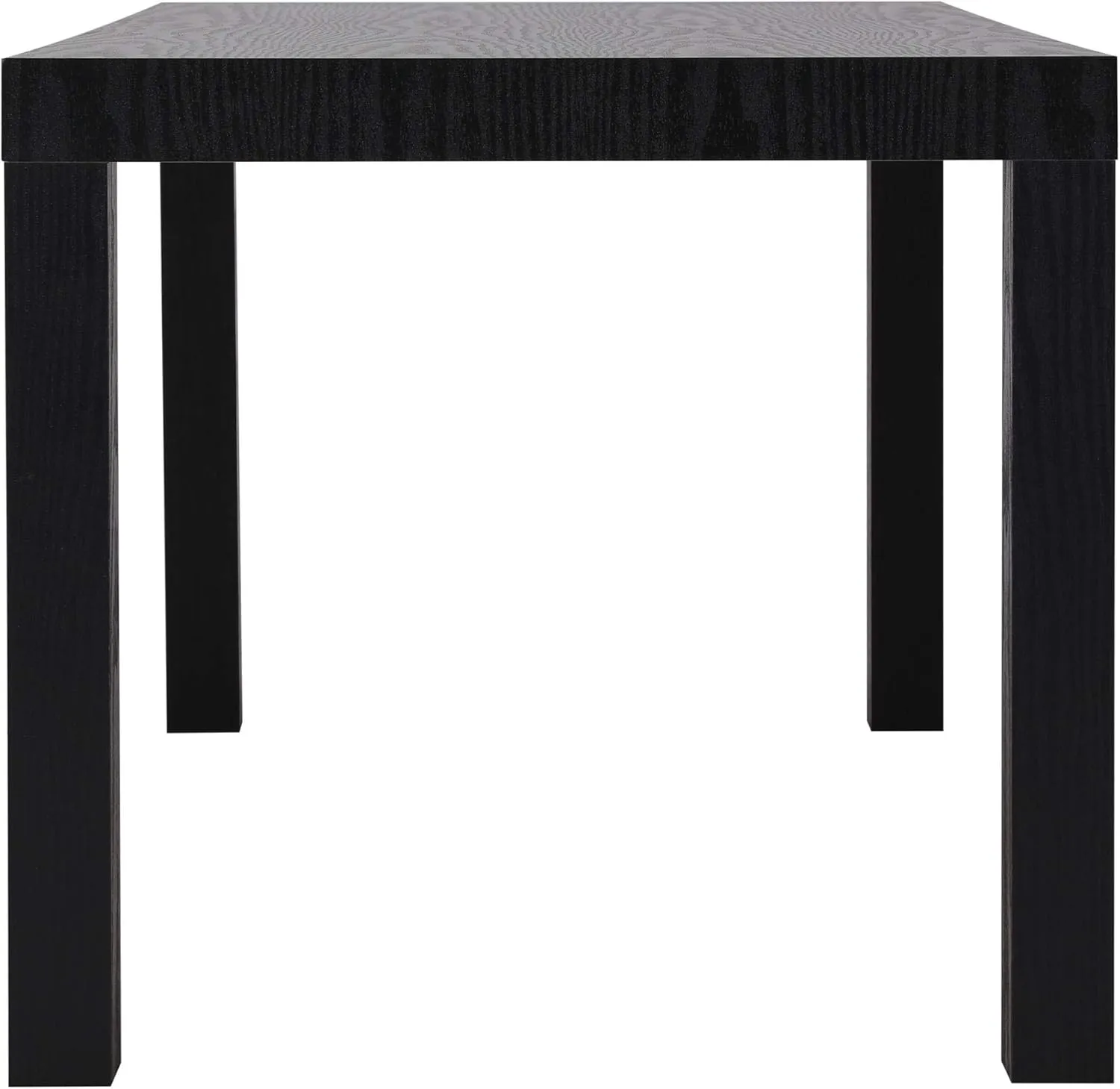Ameriwood Home Black Coffee Table Parsons Coffee Table for Living Room, Black Oak