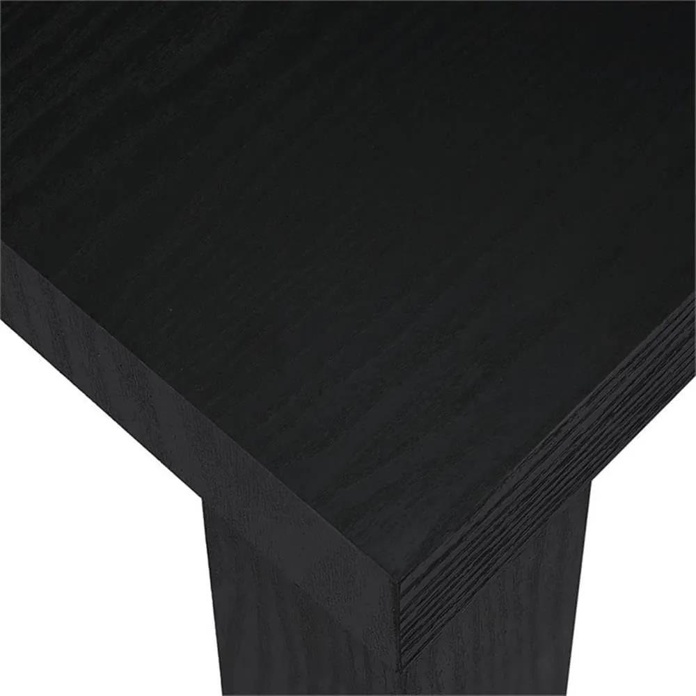 Ameriwood Home Parsons Black End Table, End Table for Living Room, Black Oak
