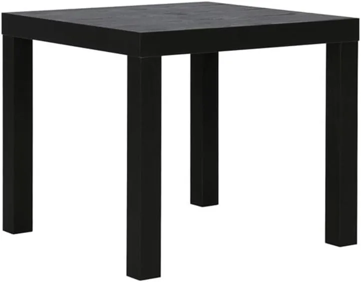Ameriwood Home Parsons Black End Table, End Table for Living Room, Black Oak