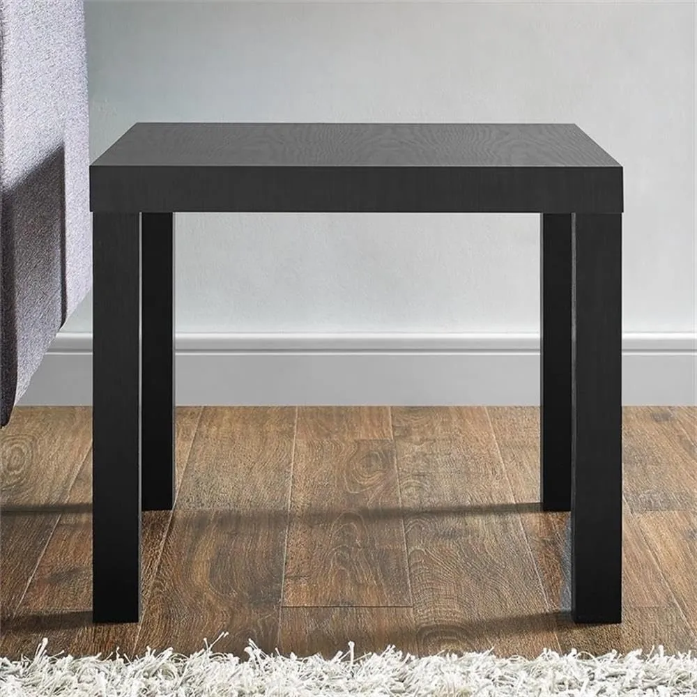 Ameriwood Home Parsons Black End Table, End Table for Living Room, Black Oak