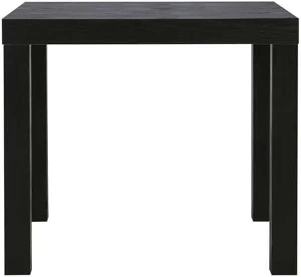 Ameriwood Home Parsons Black End Table, End Table for Living Room, Black Oak