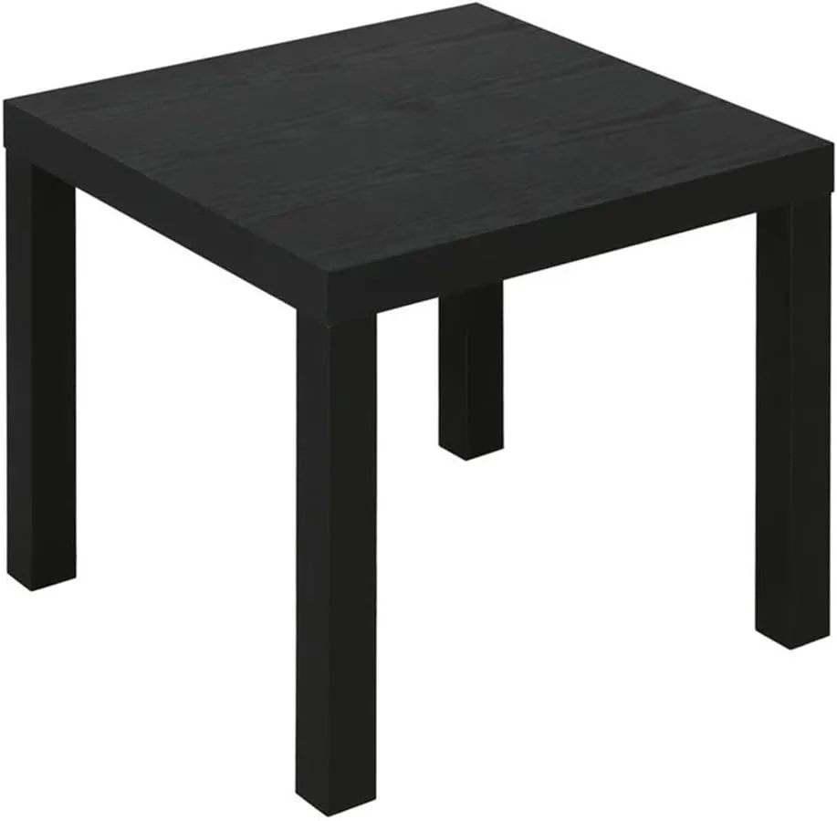 Ameriwood Home Parsons Black End Table, End Table for Living Room, Black Oak