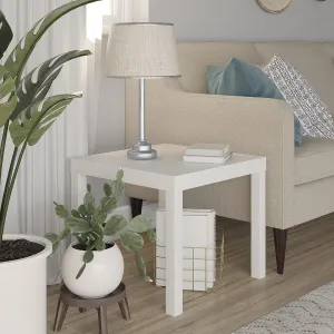 Ameriwood Home Parsons End Table, White