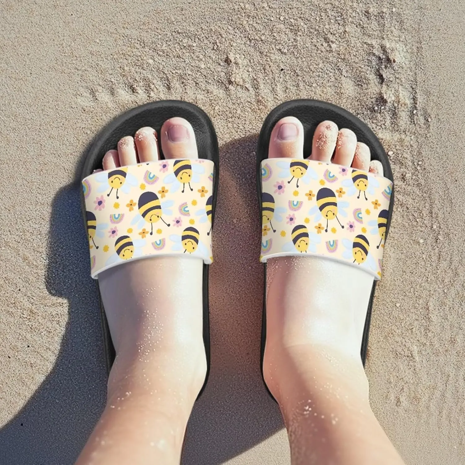Animal Print Summer Slippers Boys Girls Beach Pool Slides Sandals Kids Water Shoes EVA Anti Slip Shower Bathroom Slipper Comfort Footbed House Sandal