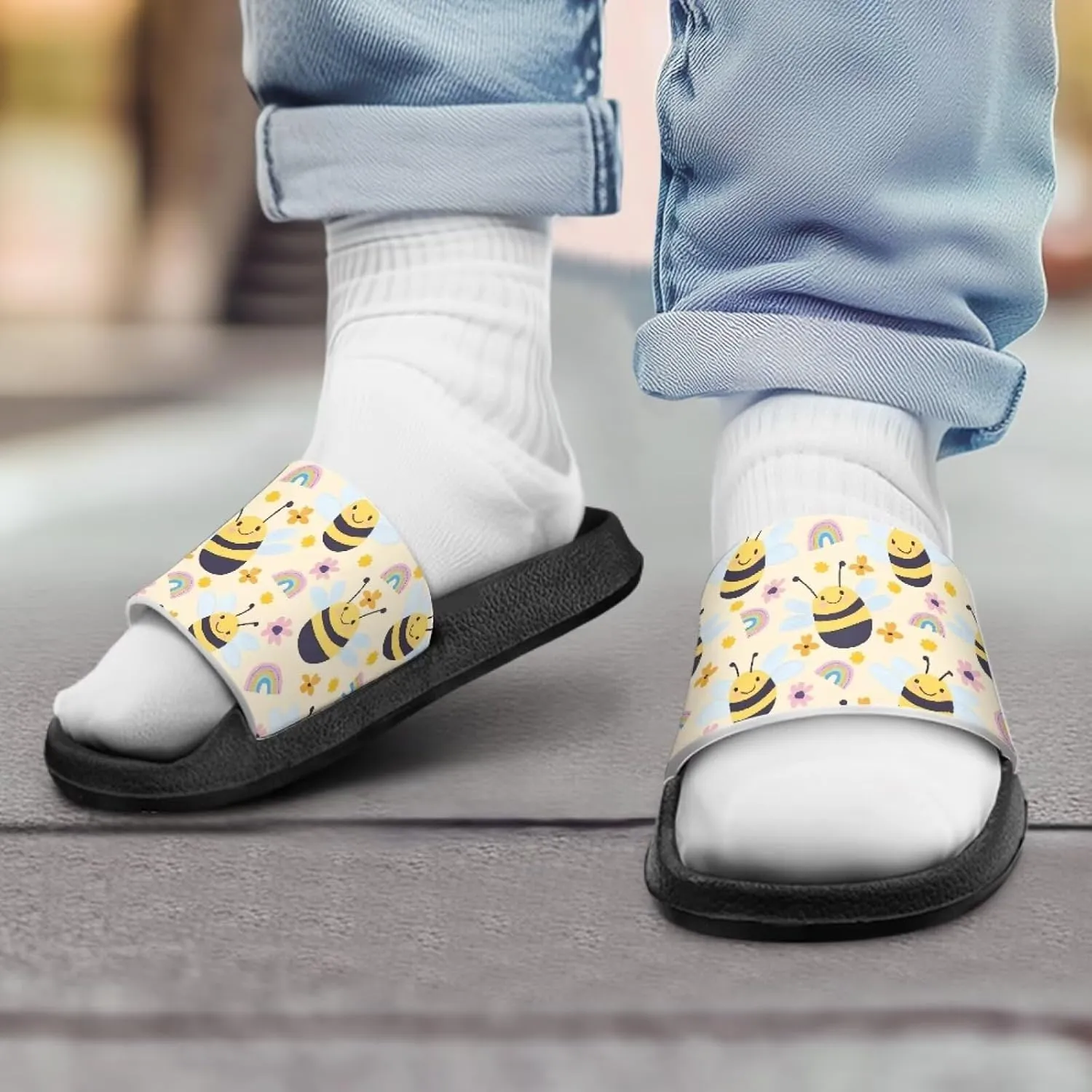 Animal Print Summer Slippers Boys Girls Beach Pool Slides Sandals Kids Water Shoes EVA Anti Slip Shower Bathroom Slipper Comfort Footbed House Sandal