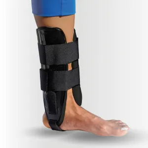 AnklePro Air Gel Stirrup Ankle Brace, Hard Core Side Stabilizer With Removable Cold Therapy Air Cushion & Gel Pad for Ankles, Ankle Brace for Women and Men, Ankle Support, Trainer, Black