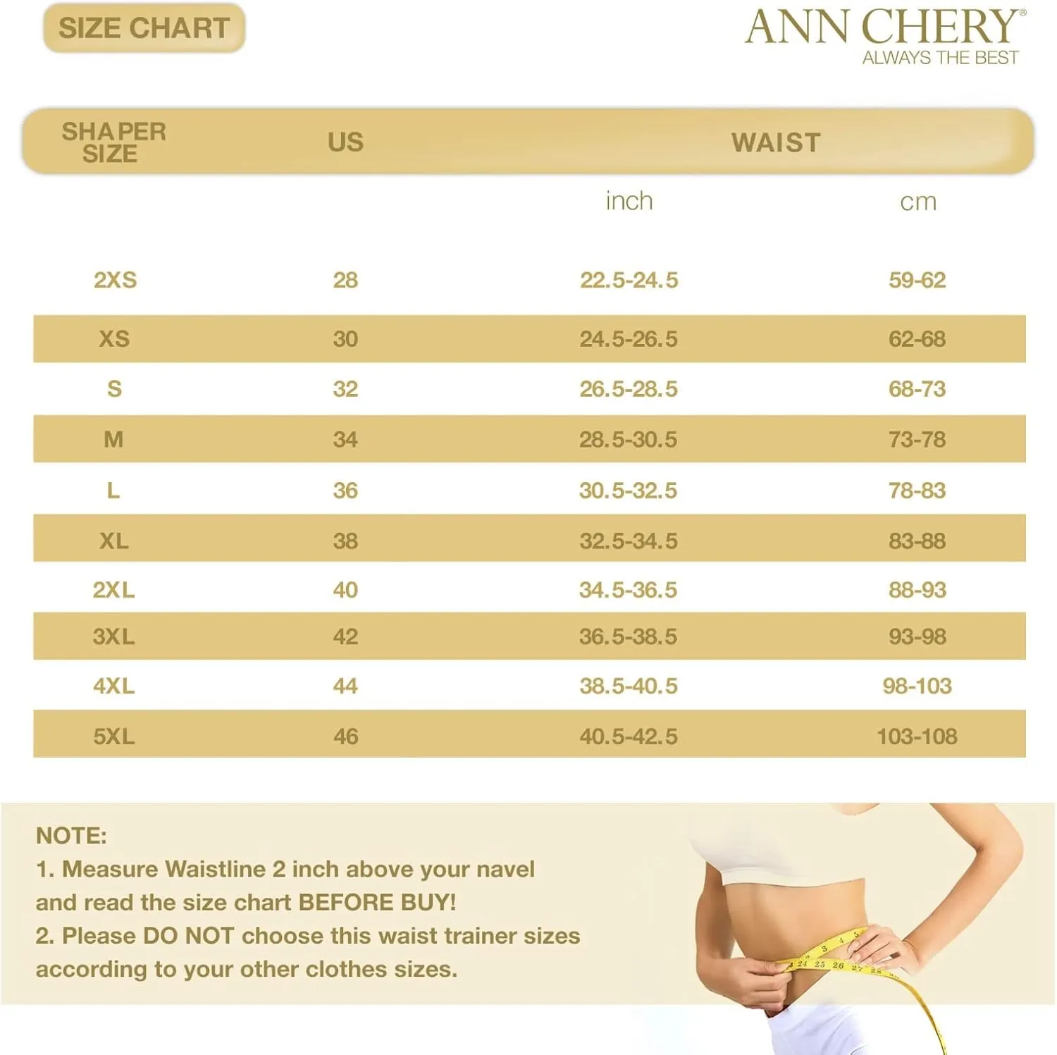 Ann Chery Corset Waist Trainer for Women’s Weight Loss - Colombian Waist Cincher - 3 Hook Latex Body Shaper