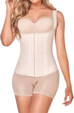 Ann Chery Corset Waist Trainer for Women’s Weight Loss - Colombian Waist Cincher With Straps - 3 Hook Vest Body Shaper