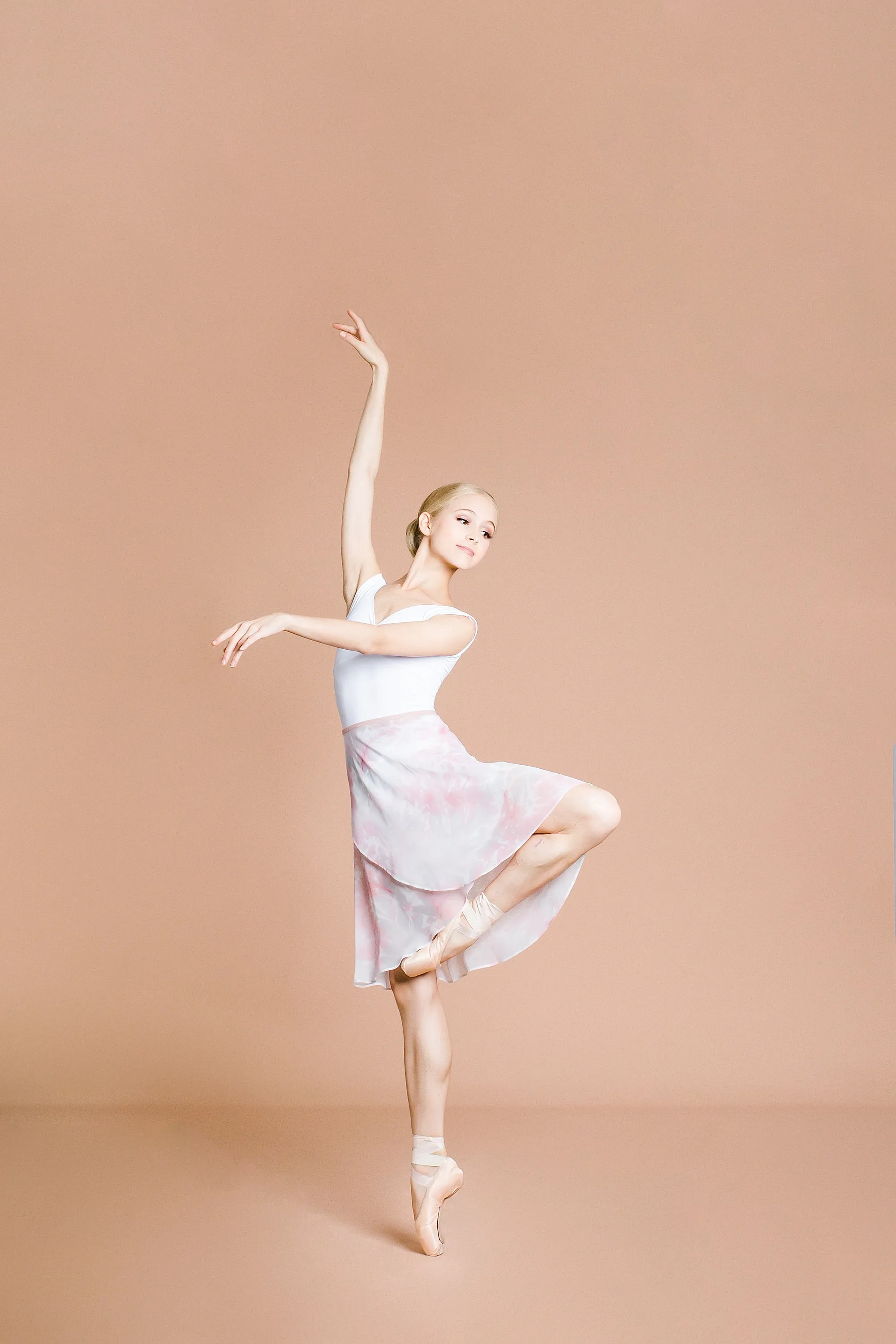 April Pink Chiffon Wrap Skirt