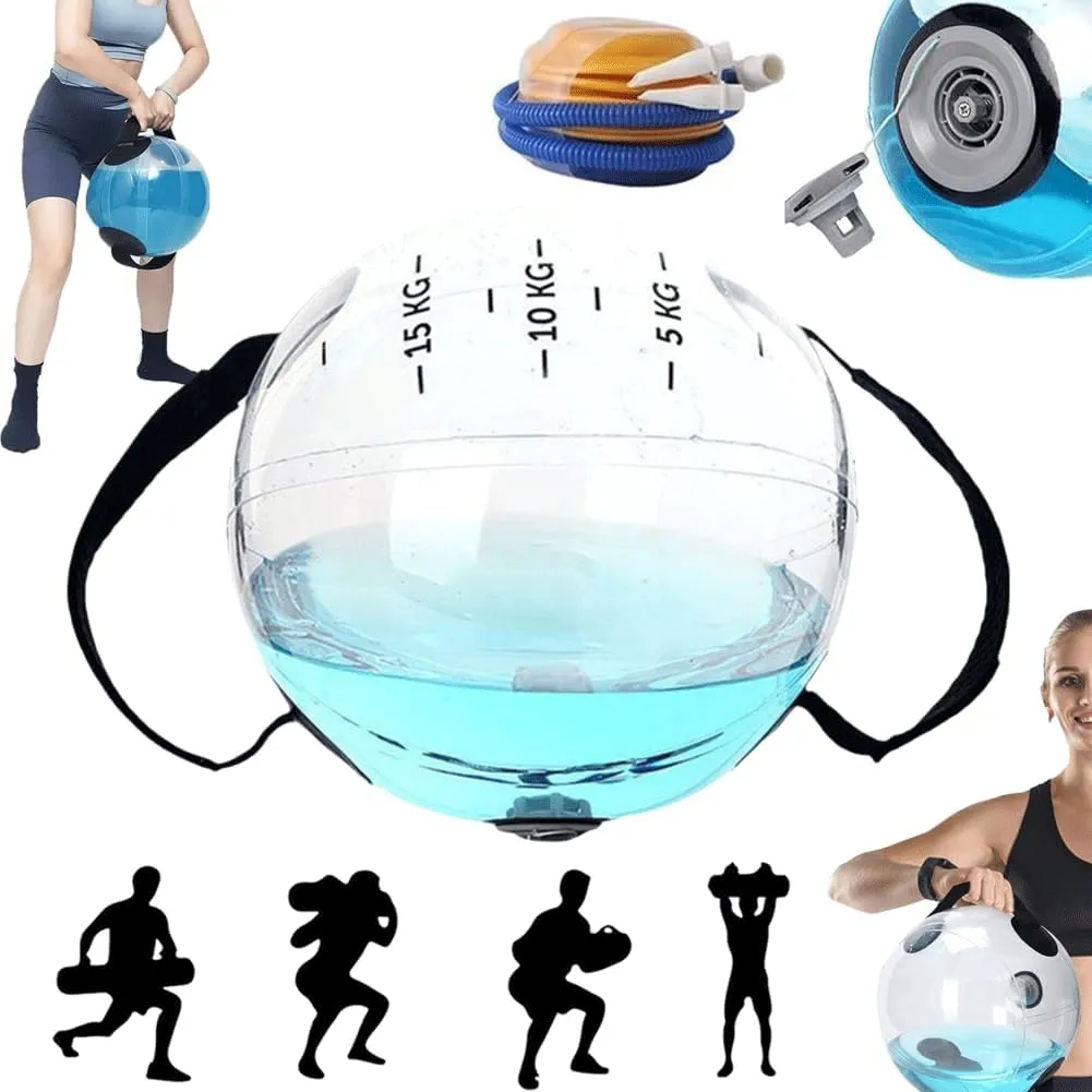 Aqua Bags for Workout,Aqua Training Ball,Fitness Water Bag Adjustable with Handle,Water-Filled Exercise Bag,Weighted Inflatable Water Fitness Ball Trainer Equipment,Training Tool for Muscle Exercise