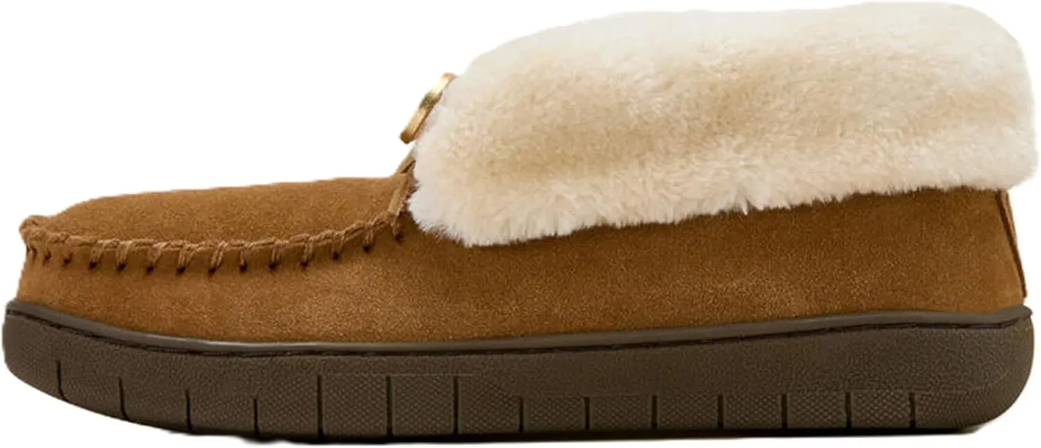 ARIAT Women's Indoor/Outdoor Warm Comfortable Dorothea Ankle Moccasin with Genuine Suede Leather Upper