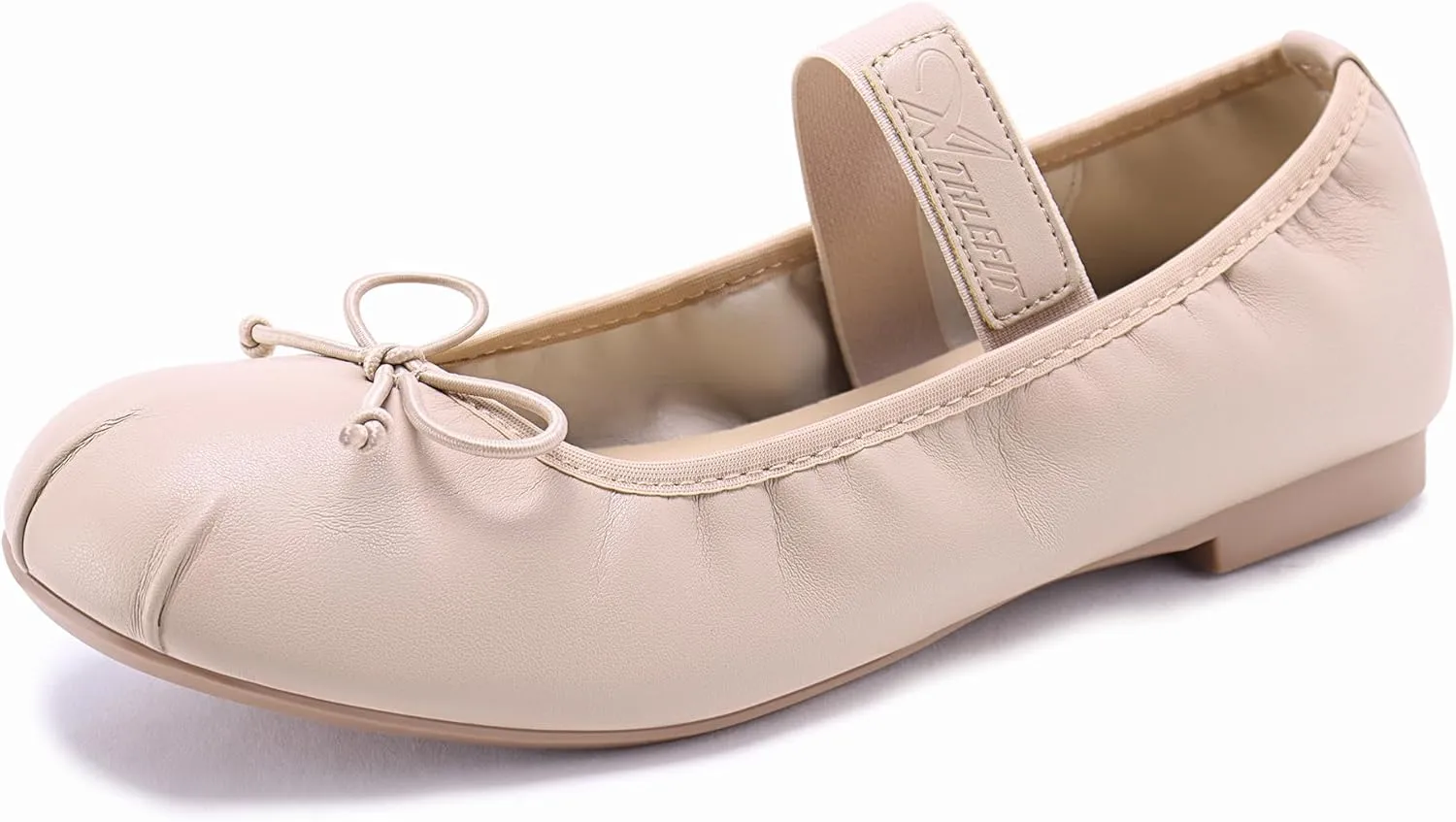 Athlefit Ballet Flats Shoes for Women Mary Jane Flats Bow Dressy Comfortable Round Toe Slip On Ballerina Flat Shoes