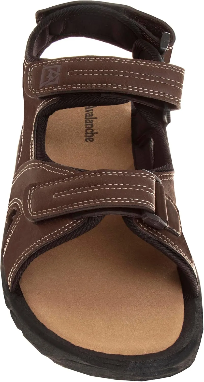 Avalanche Men's Open Toe Strap Adjustable Waterproof Fisherman Sandal Summer Beach Water Shoe