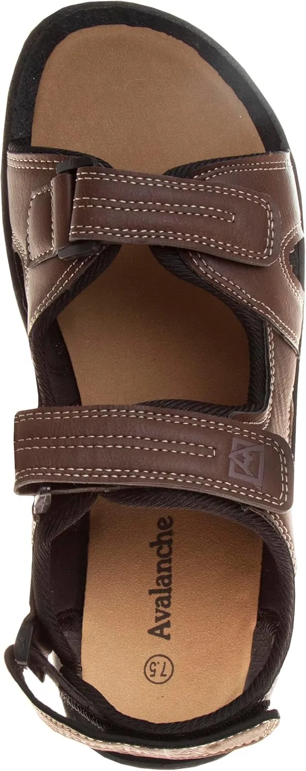 Avalanche Men's Open Toe Strap Adjustable Waterproof Fisherman Sandal Summer Beach Water Shoe