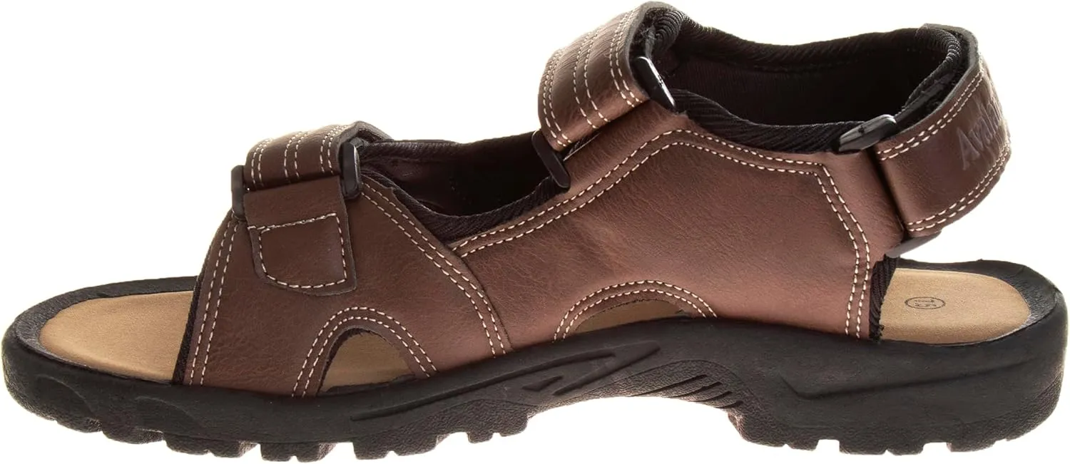 Avalanche Men's Open Toe Strap Adjustable Waterproof Fisherman Sandal Summer Beach Water Shoe