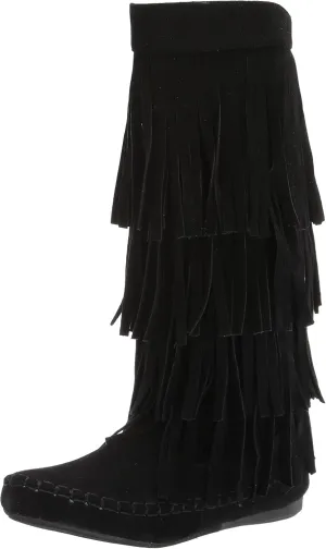 AXNY Women's Mudd 55 Knee High Boot, Black, 10