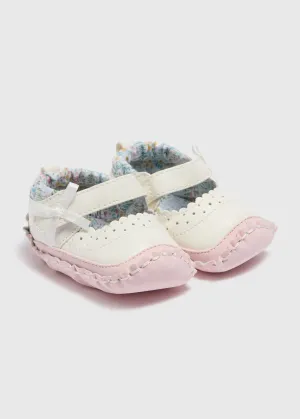 Baby White Mary Jane Soft Sole Shoes (Newborn-18mths)  C303946