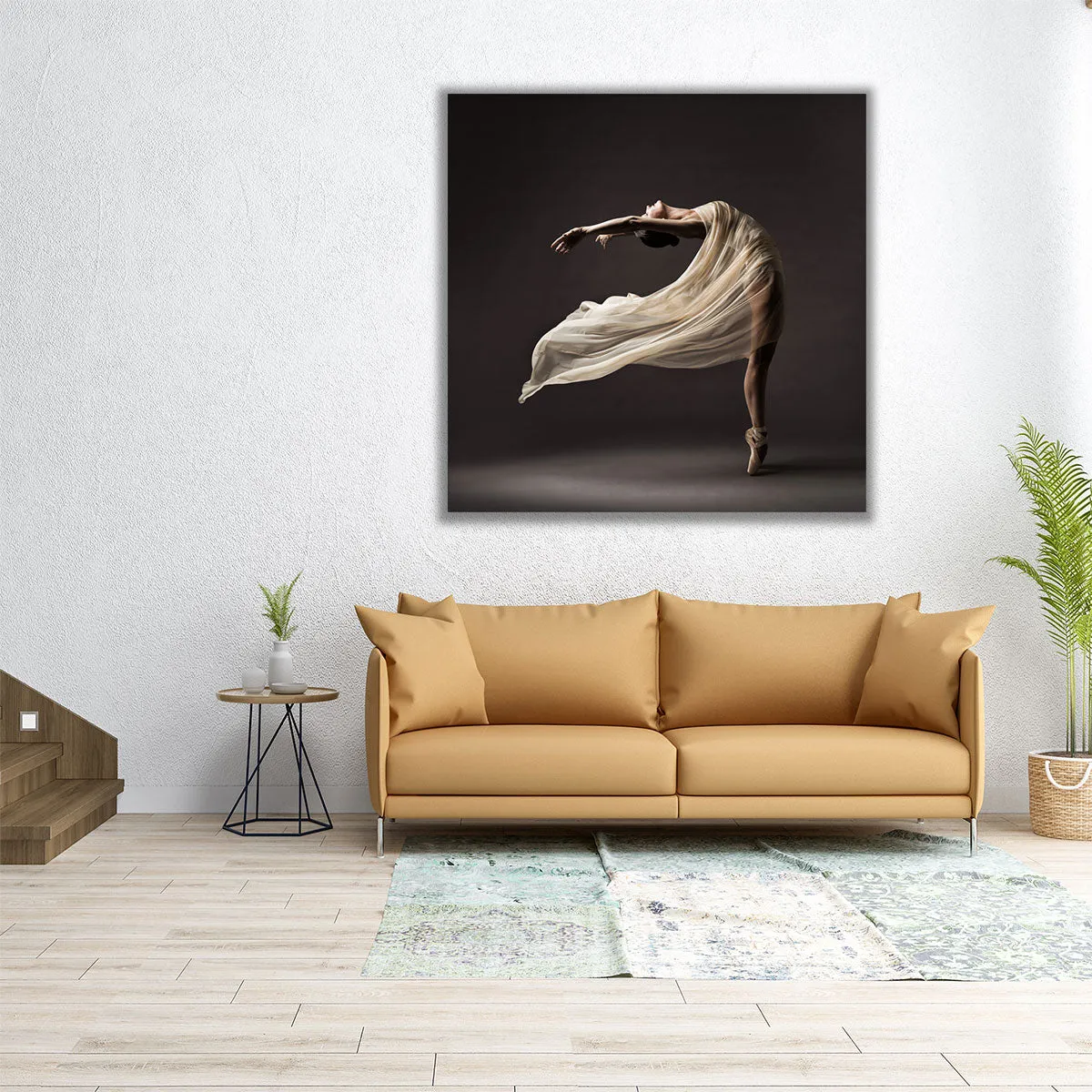 Ballerina Dancing - Canvas Print Wall Art