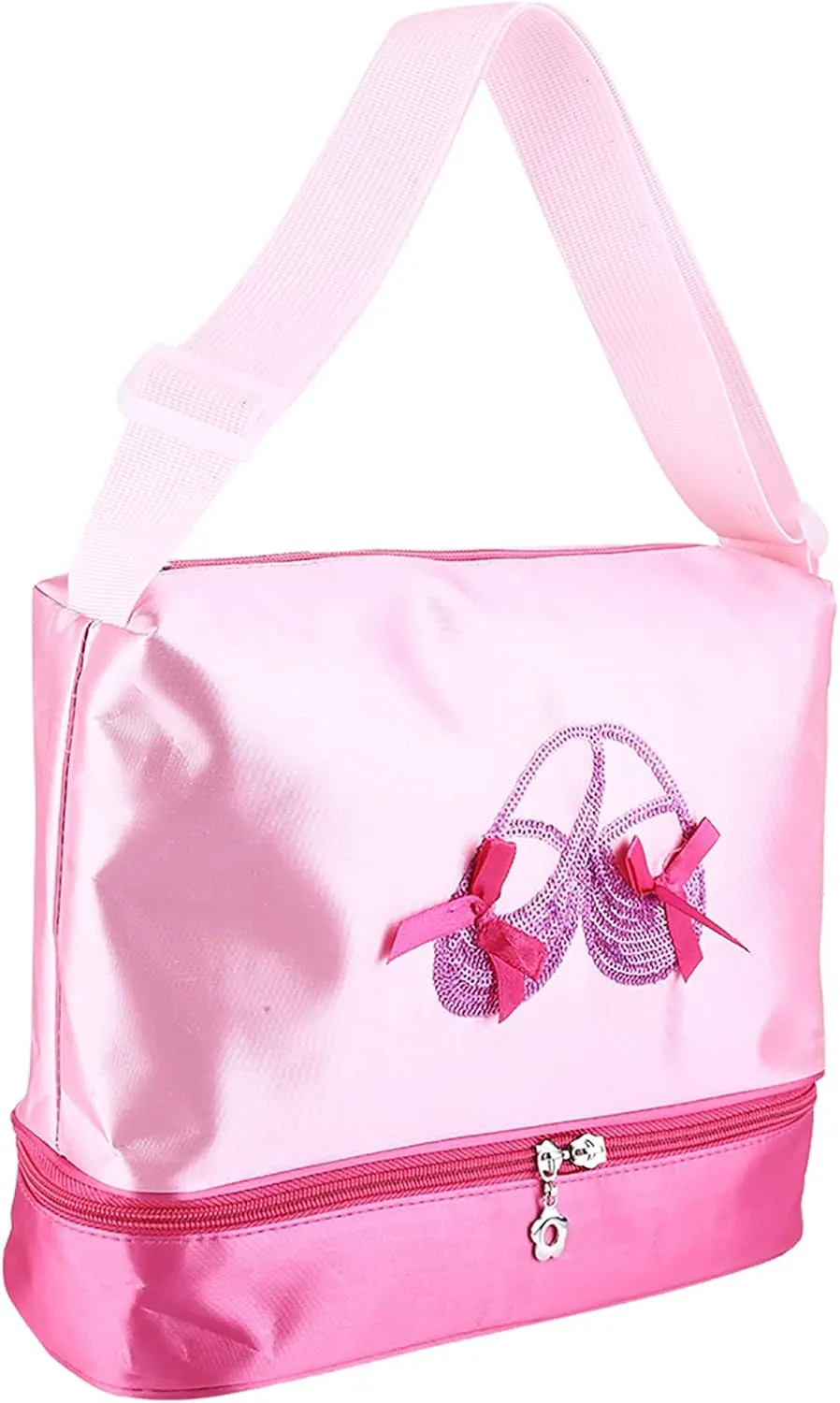 Ballet Dance Bag, Girls Ballet Handbag Child Ballerina Kids Ballet Sequined Dance Shoulder Bag Pink Dance Bag for Girls Ballet