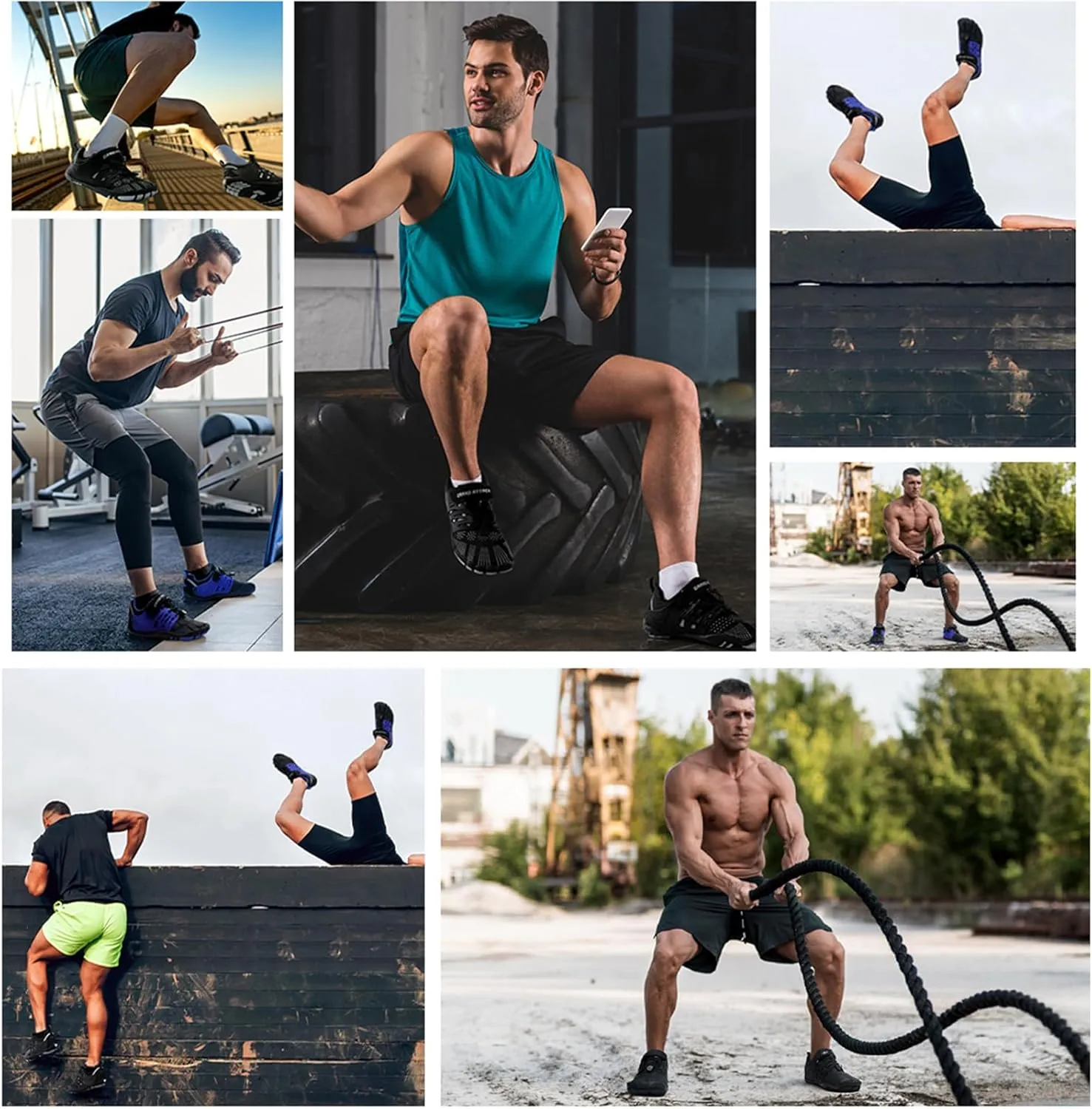 Barefoot Shoes Men Minimalist Cross-Trainer | Wide Toe Zero Drop Shoes for Wrestling Boxing Weightlifting Walking Fitness Trail Running Gym Training