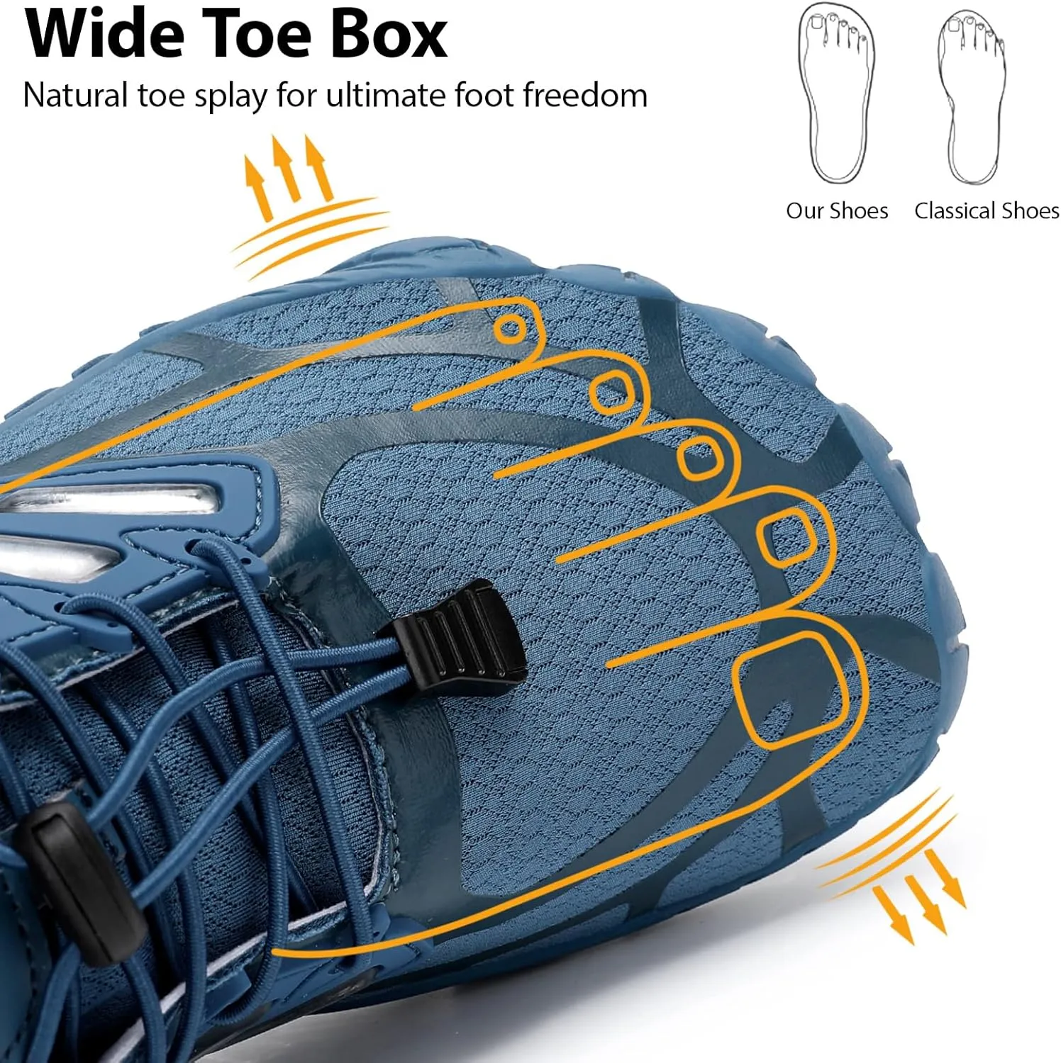 Barefoot Shoes Men Wide Toe Box Zero Drop Minimalist Shoes for Workout Cross-Trainer Walking Hiking Water Weightlifting Grounded Footwear