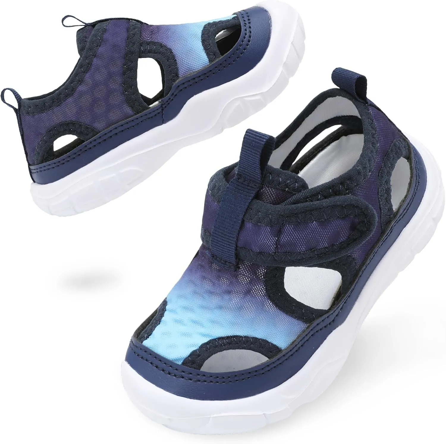 BARERUN Kids Water Shoes Boys Girls Barefoot Aqua Socks for Swim Surf Pool Beach Sport Lightweight Breathable Sandal Athletic Slip-On Sneaker for Toddler Outdoor Indoor