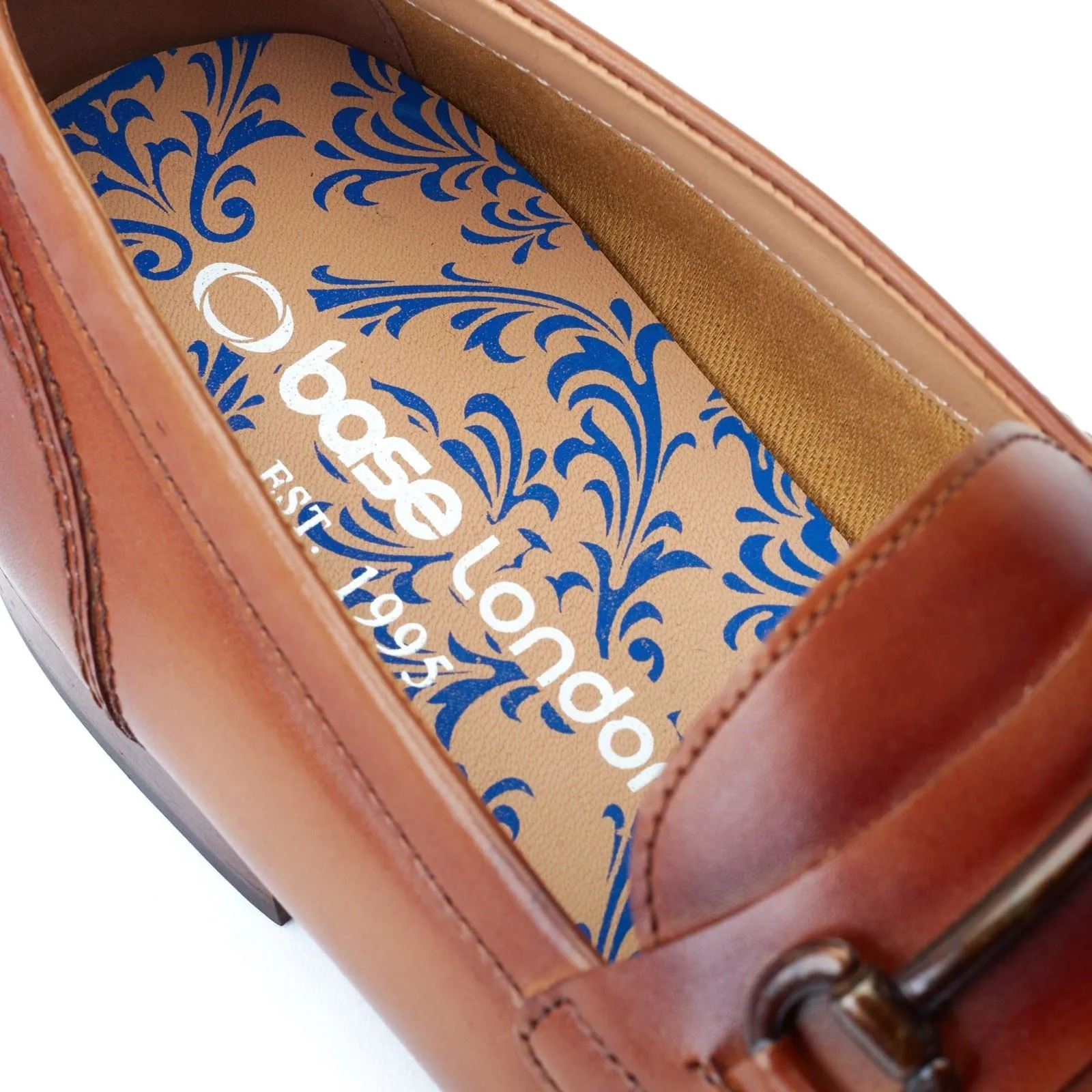 Base London Men's Russo Buckle Loafer in Burnt Tan