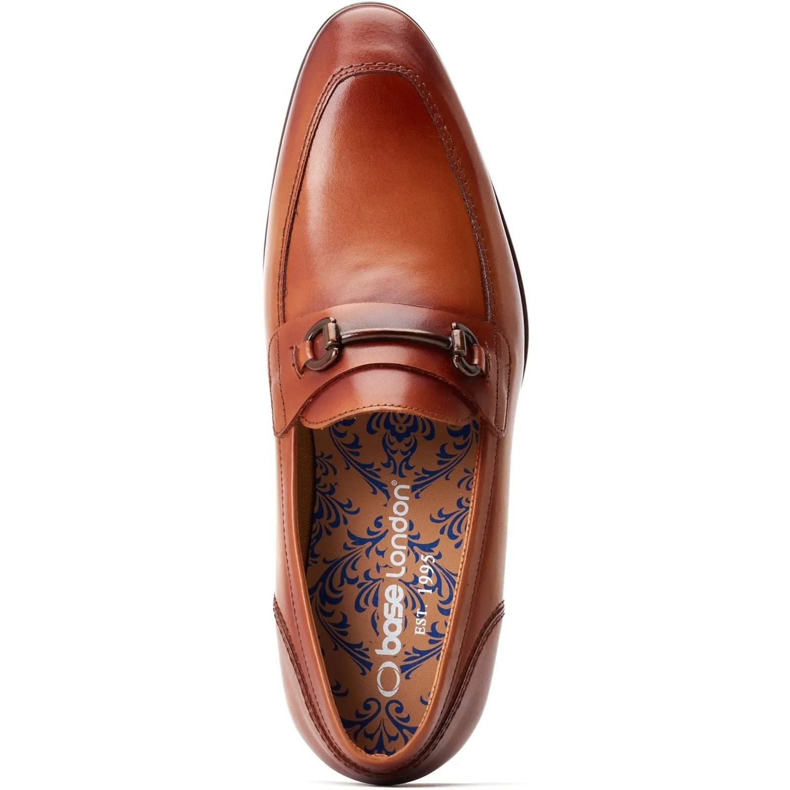 Base London Men's Russo Buckle Loafer in Burnt Tan