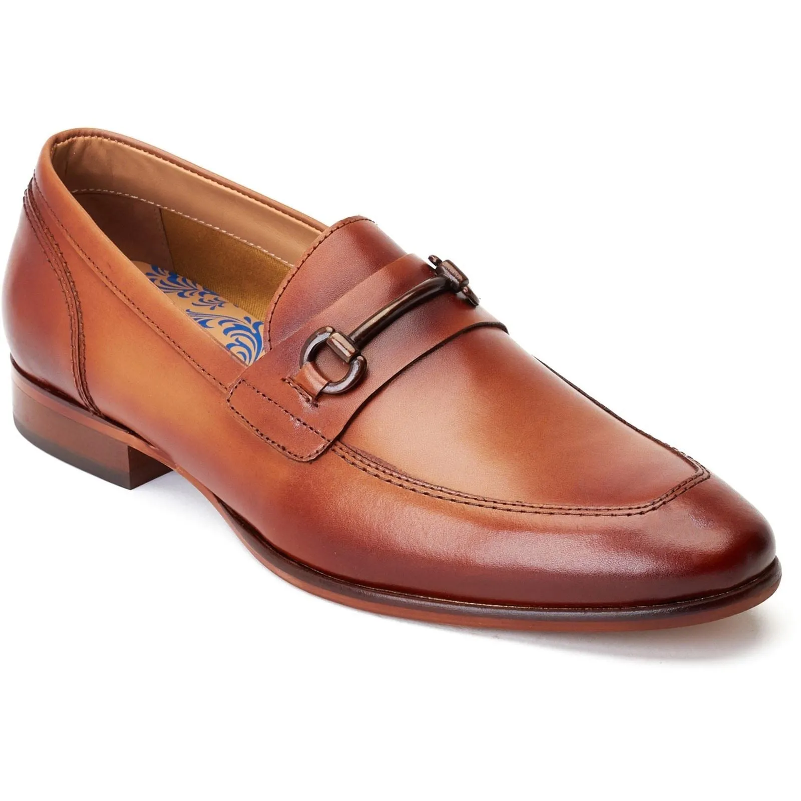 Base London Men's Russo Buckle Loafer in Burnt Tan