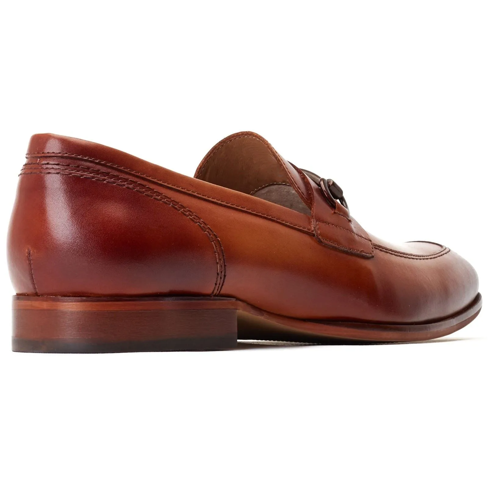 Base London Men's Russo Buckle Loafer in Burnt Tan