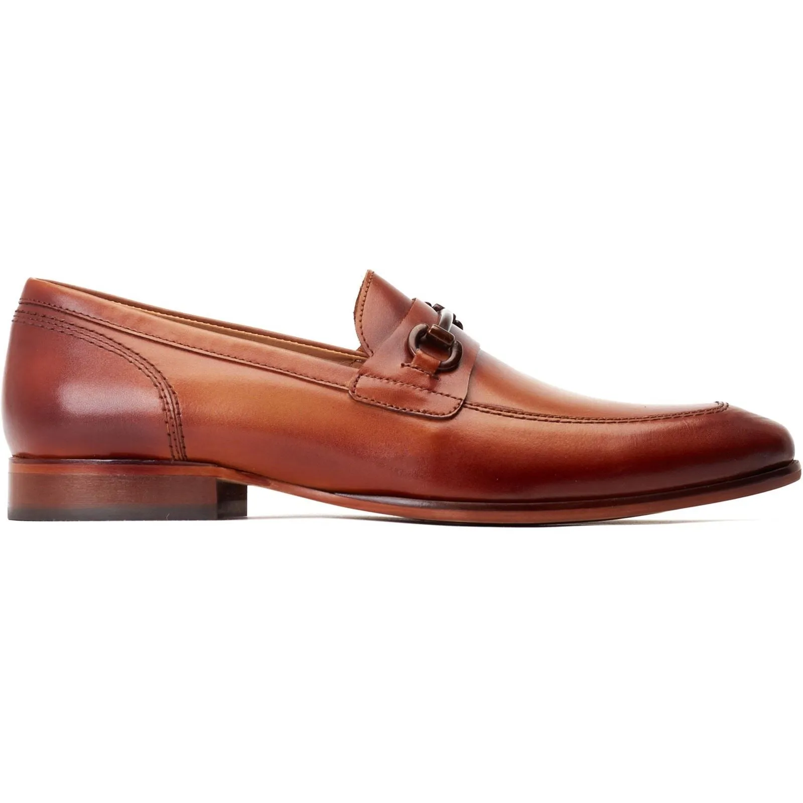 Base London Men's Russo Buckle Loafer in Burnt Tan