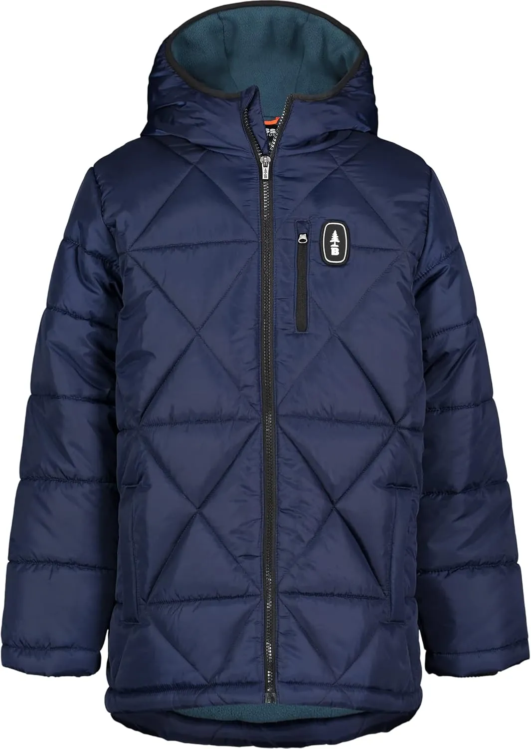 BASS OUTDOOR Boys' Heavy Weight Diagonal Quilted Puffer Coat