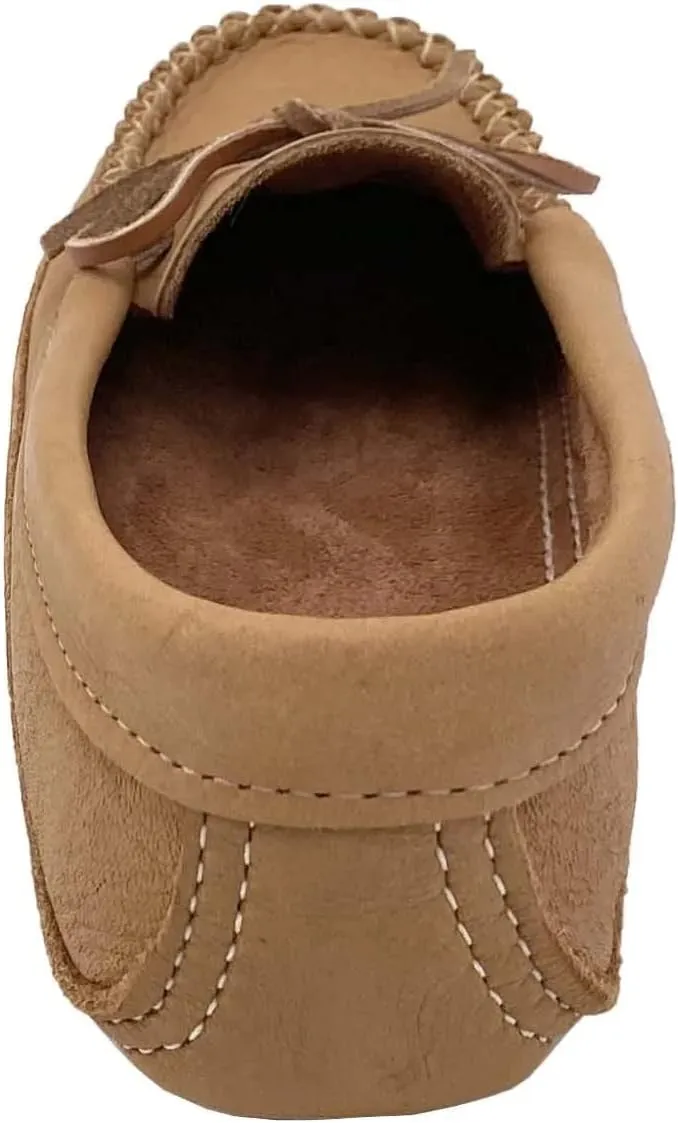 Bastien Industries Men's Moose Suede Leather Moccasin Slippers