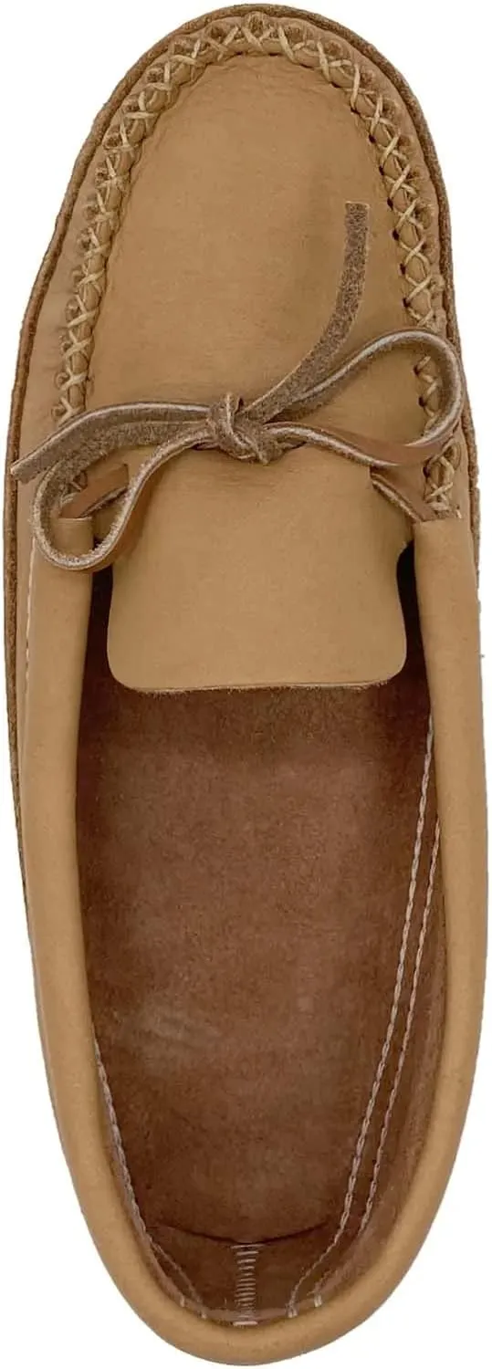 Bastien Industries Men's Moose Suede Leather Moccasin Slippers