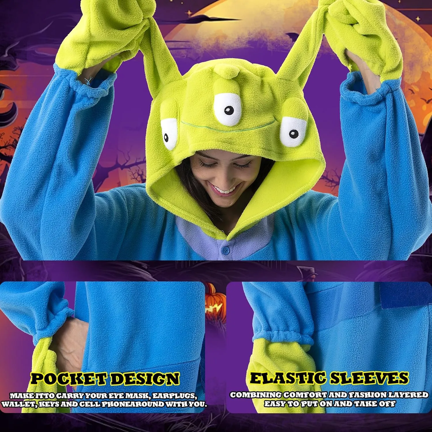 Beauty Shine Unisex Adult Onesie One Piece Pajamas Cosplay Cartoon Costume Halloween Christmas Sleepwear Jumpsuit Homewear