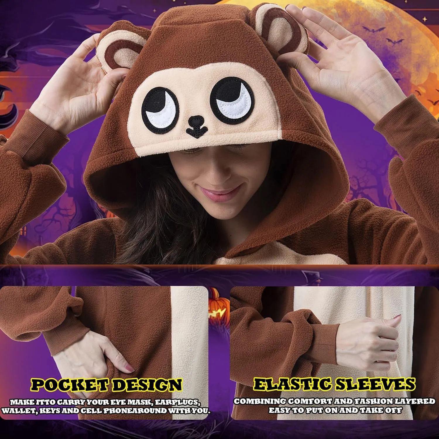 Beauty Shine Unisex Adult Onesie One Piece Pajamas Cosplay Cartoon Costume Halloween Christmas Sleepwear Jumpsuit Homewear