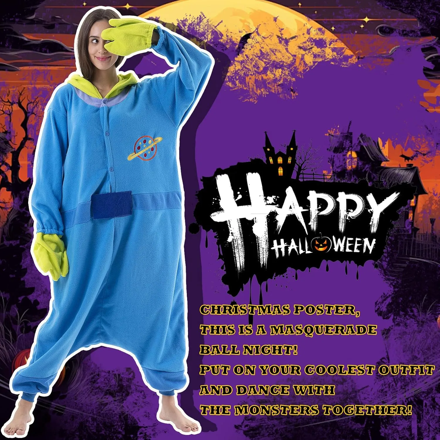 Beauty Shine Unisex Adult Onesie One Piece Pajamas Cosplay Cartoon Costume Halloween Christmas Sleepwear Jumpsuit Homewear