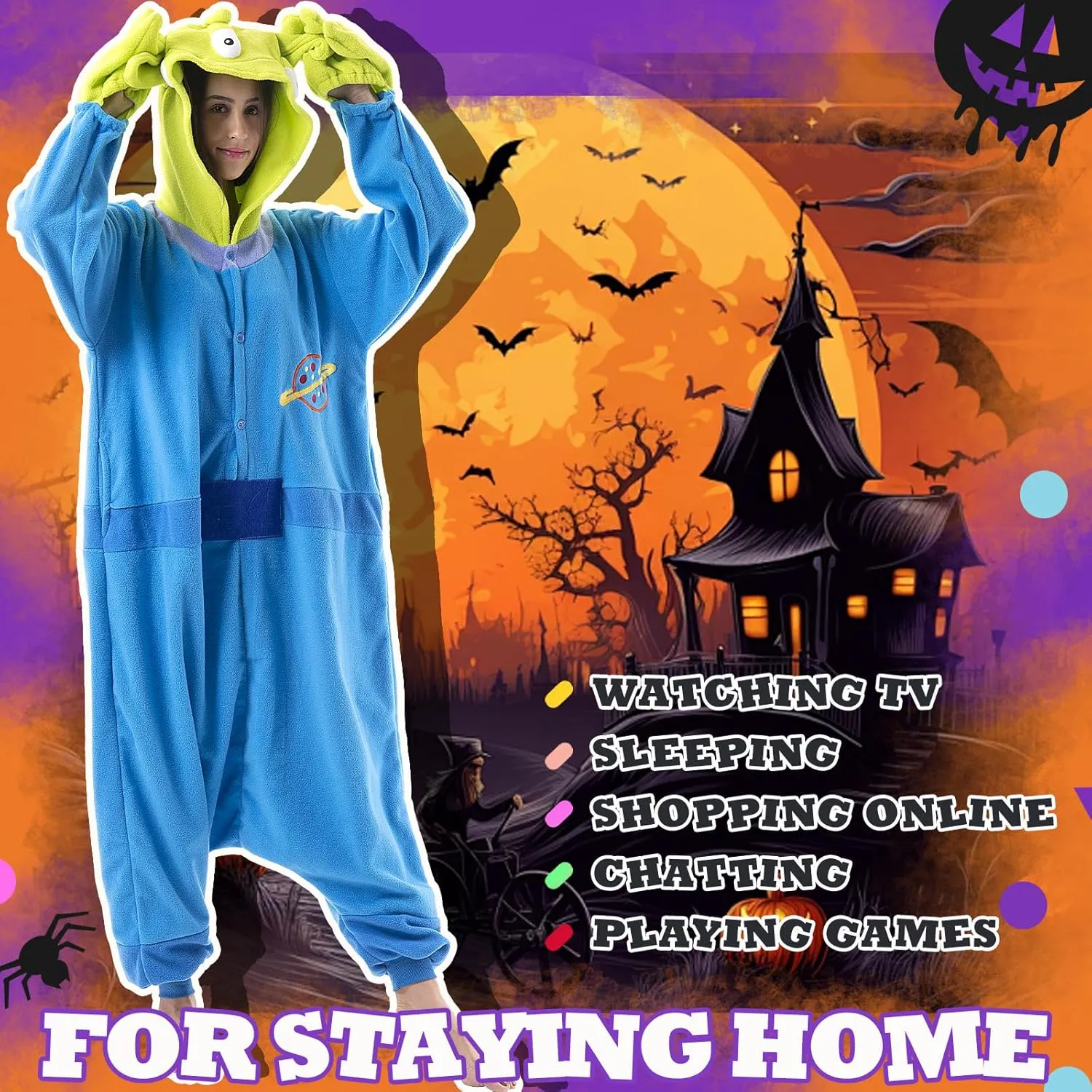 Beauty Shine Unisex Adult Onesie One Piece Pajamas Cosplay Cartoon Costume Halloween Christmas Sleepwear Jumpsuit Homewear