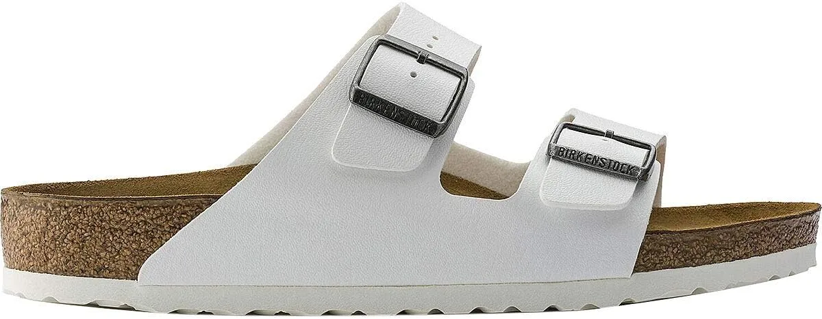 Birkenstock Arizona Sandal - Women's White Birko-Flor, 39.0