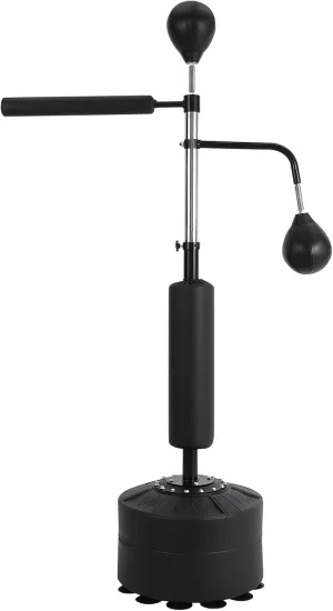 Boxing Speed Trainer, Punching Bag with Stand, Reflex Boxing Bag with Adjustable Height, Free Standing Strike Bag Set with Gloves for Teens & Adults, Workout Speed Bag for Home Gym Training