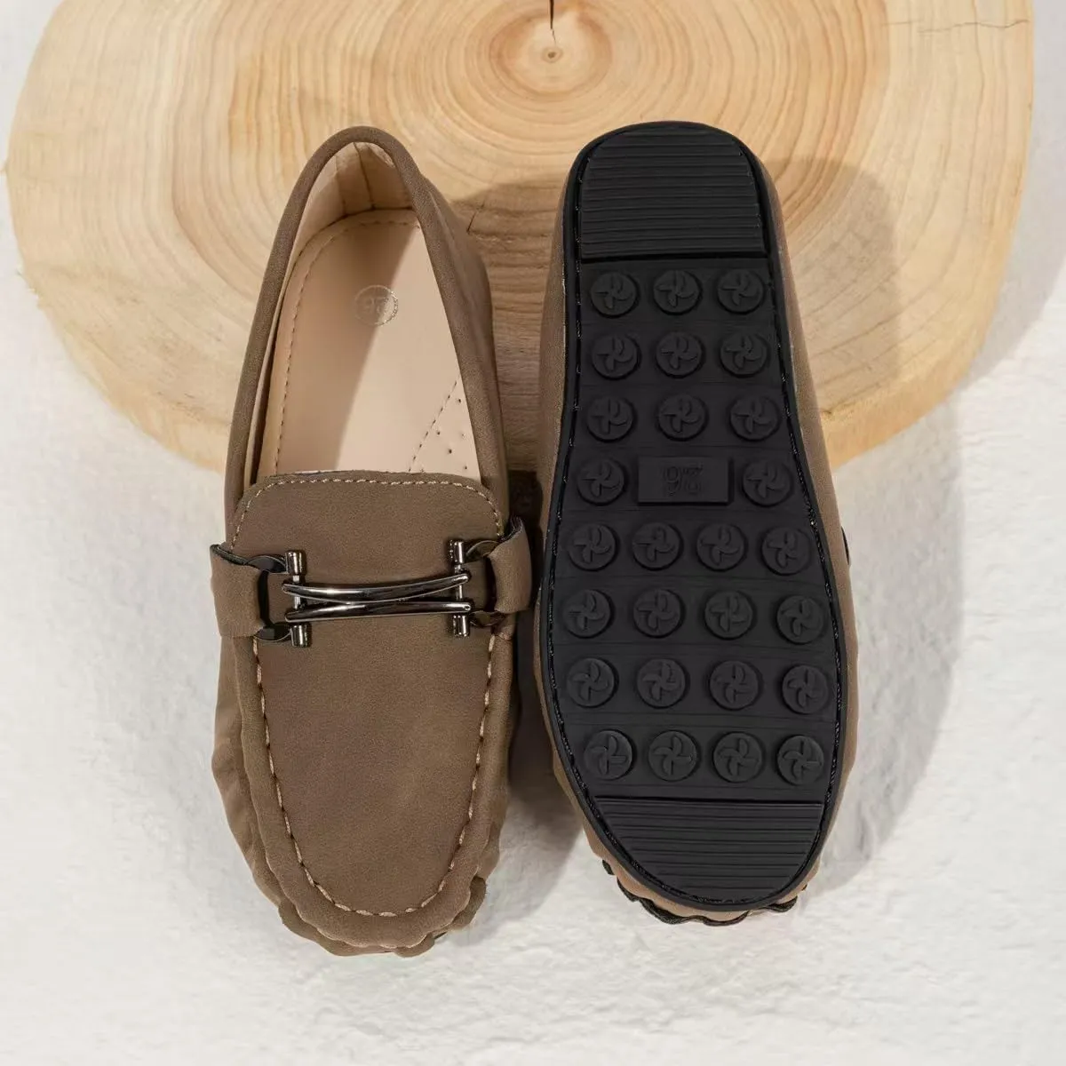 Boys Loafers, Soft Slip-On Moccasin Oxford Shoes for Toddler/Little Kids, Casual Boat Shoes for School Uniforms and Everyday Wear