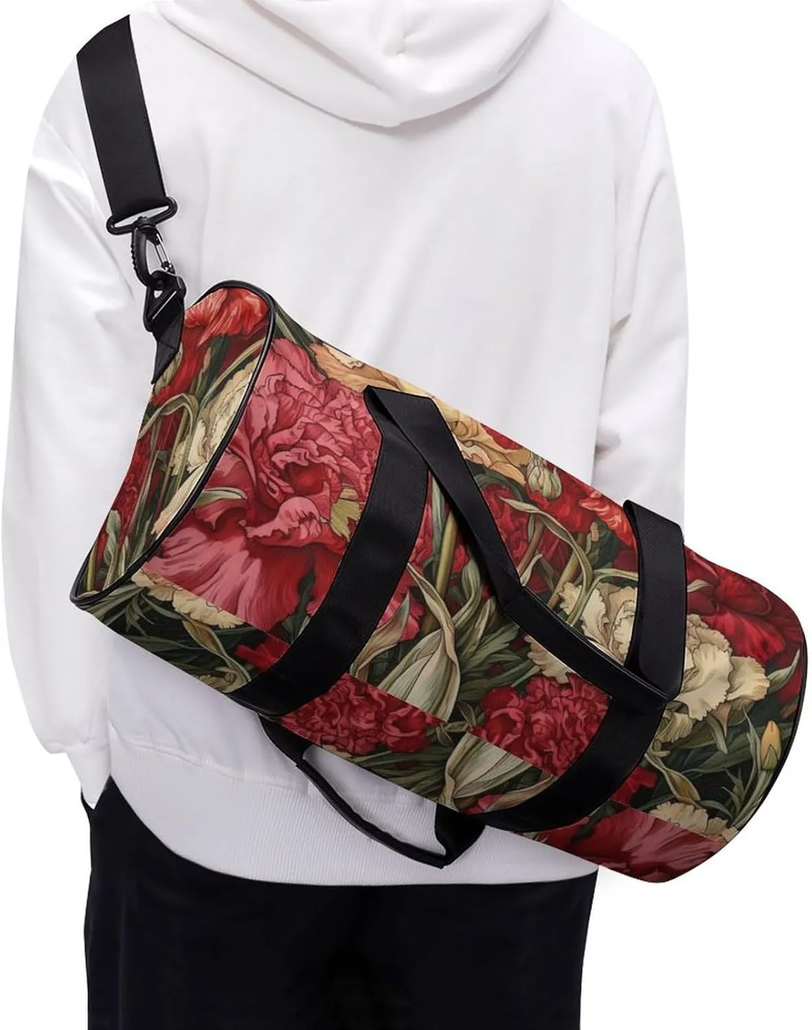 Brightly Colored Flowers Duffel Bag for Men Women Gym Bag Sports Small Overnight Bag for Travel Weekender, 17.7in/9in/9in, XB0606009