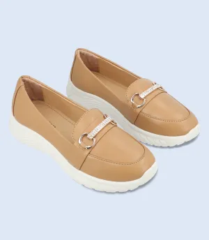 BW10152-BEIGE-Women Moccasin
