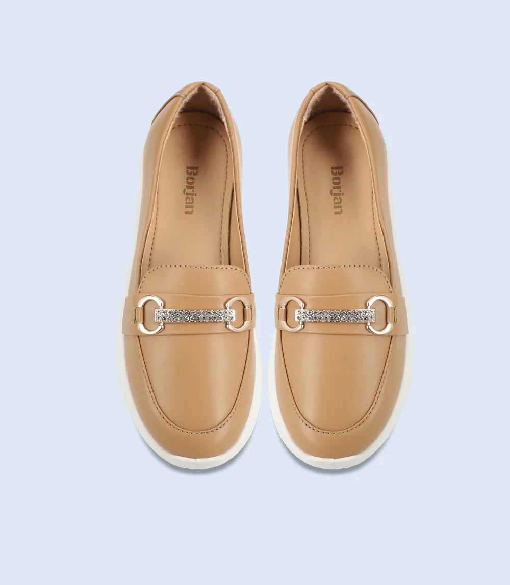 BW10152-BEIGE-Women Moccasin