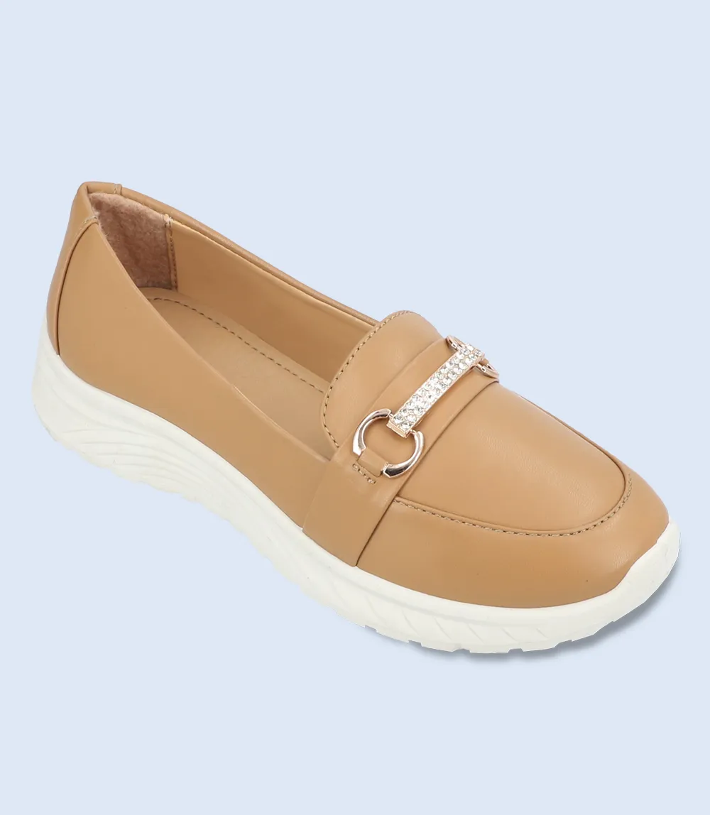BW10152-BEIGE-Women Moccasin